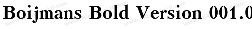 Boijmans Bold Version 001.001字体转换